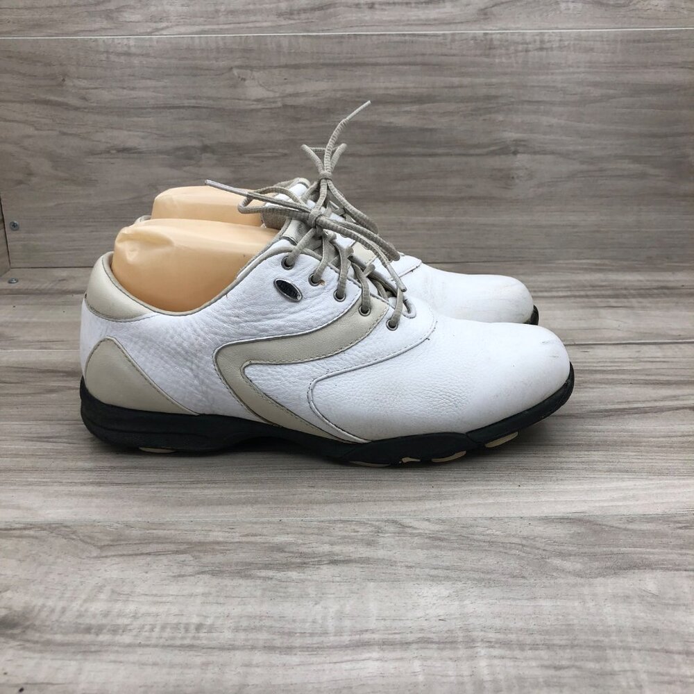 Etonic Golf Shoes Women's 7 White Lace Up Soft Spike Cleats